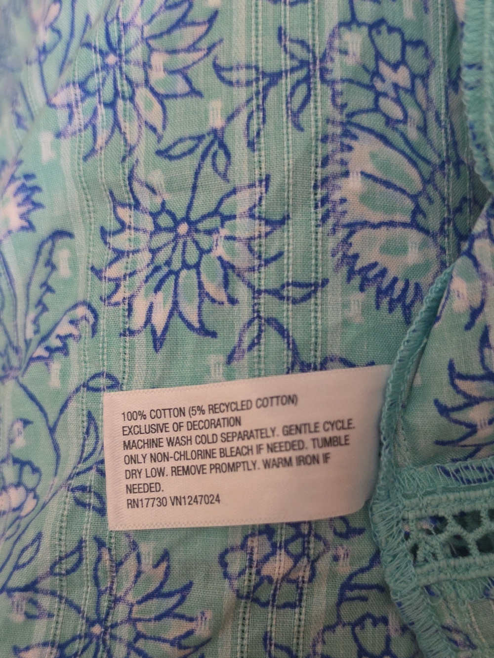 Roller Rabbit Women's Garden Floral/Bouquet Tiered Mini Skirt Teal - Picture 6 of 6